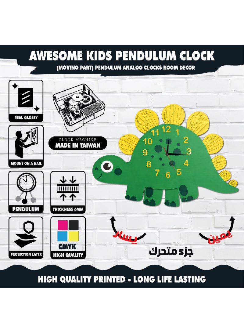 A high-quality, elegantly designed turtle-shaped pendulum wall clock with cheerful colors and a quiet movement; easy to install and suitable for various uses and decors. - Image 3